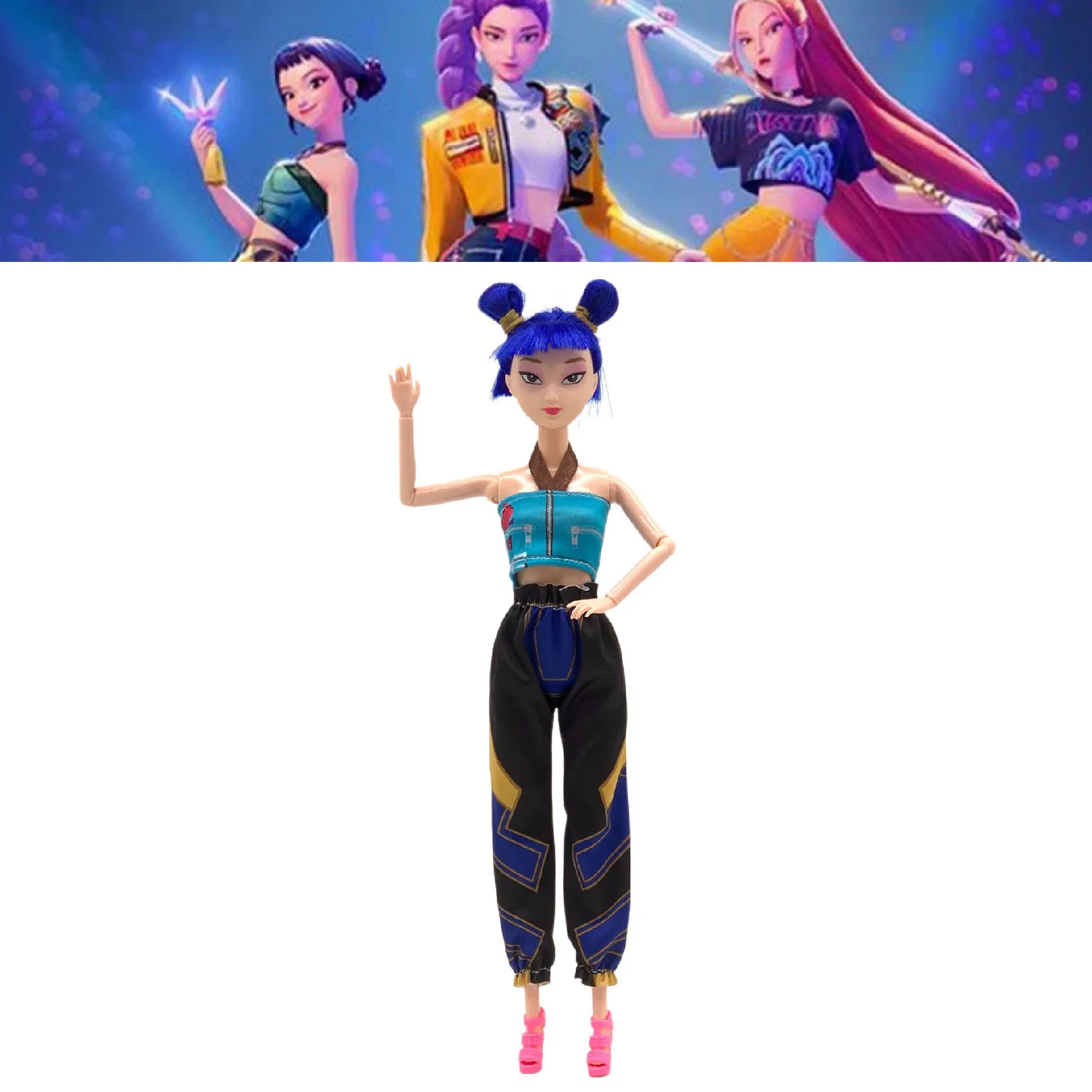 @@Kpop Demon Hunters Actionfigur K-POP Demon Slayer Vinylpuppe Rumi Zoey Mira Charakter Vinylfigur Fan Club Gifts_%