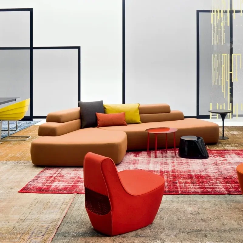 Special-shaped combination sofa hotel model room sales office reception leisure lazy sofa