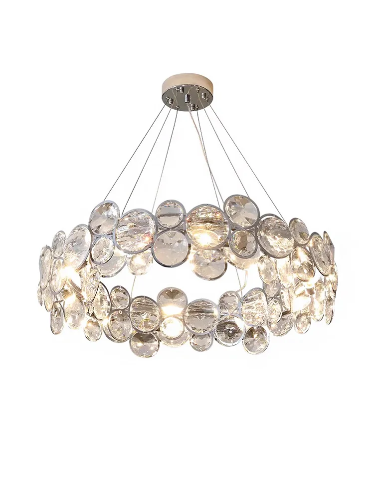 Modern Minimalist Design Shine Crystal Chandeliers Elegant Lustre Home-applicants LED E14 Dimmable Lightings For Living Room