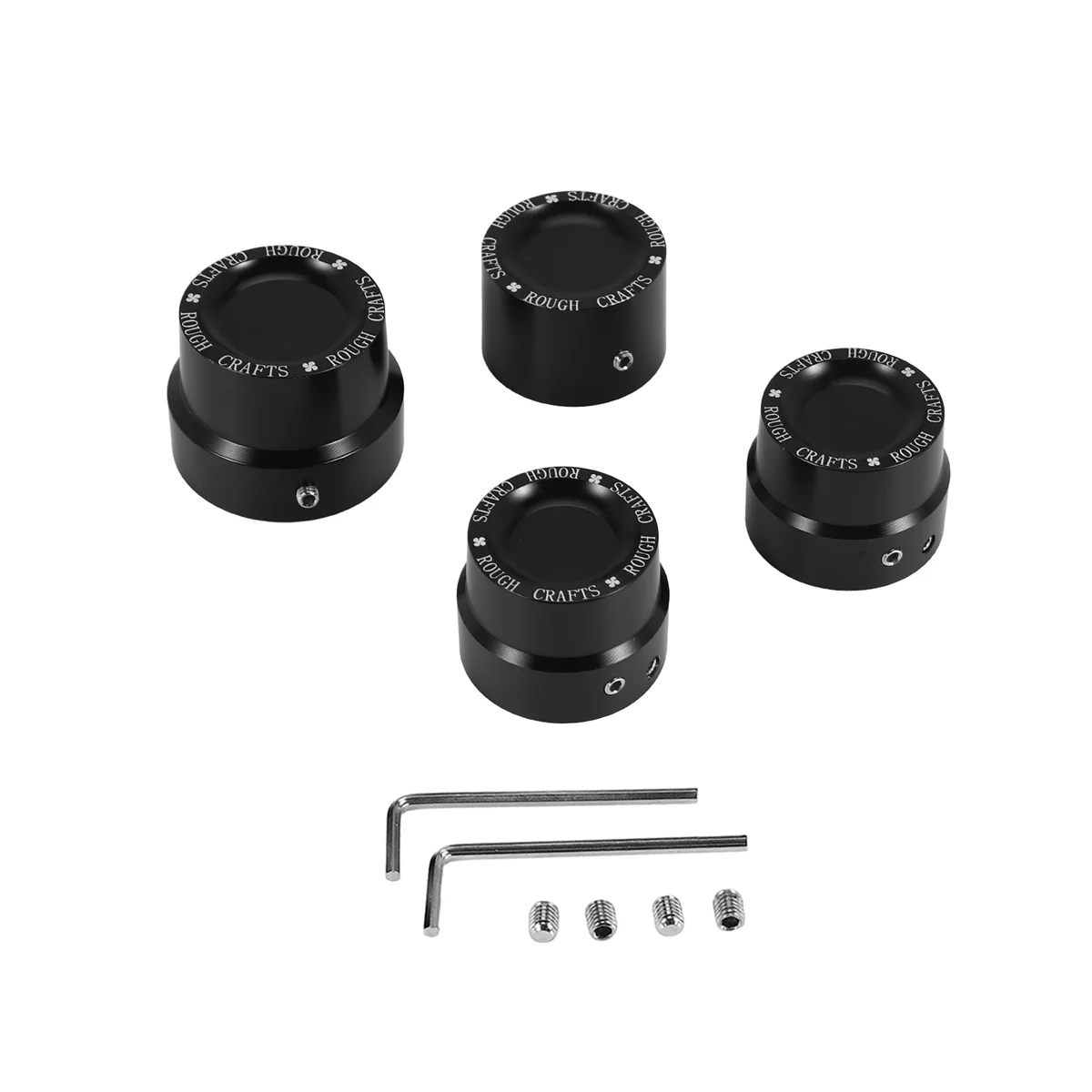 4 Pcs Craft Carving Front & Rear Axle Nut Caps for Harley Sportster