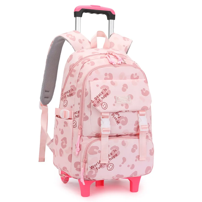 Sacs d'école à roulettes pour enfants, sacs à dos pour enfants, bagages à roulettes, cartable princesse SR pour filles