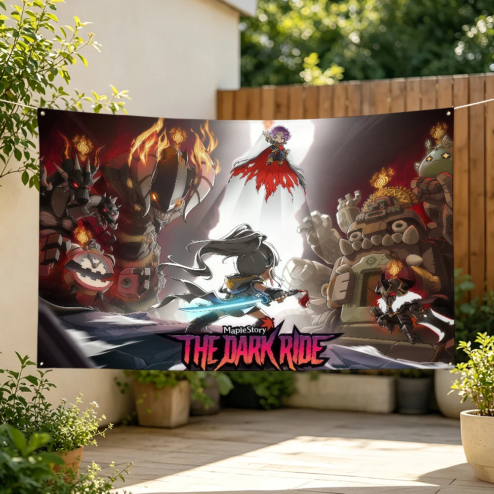 Game M-Maplestory Flag For Sports Matches Halloween Games Parade Rally Holiday Festival Backyard Balcony Club Bar Decor