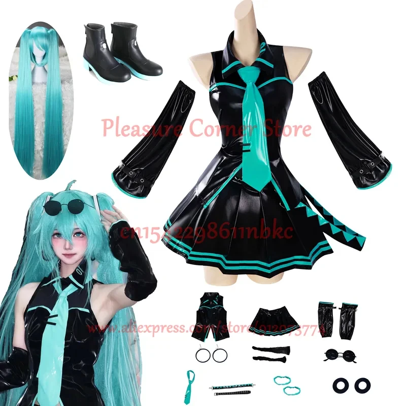 

❤2026❤ Anime Black Miku Cosplay MIKU Cosplay Costume Clothes Cosplay Clothes JK Skirt Miku Sexy Skirt Suit Wig Accessories Hall❤