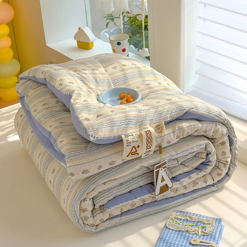 Cloudlike Breathable Double Layer Winter Comforter Duvet Thick Warm Quilt Single Double King Queen Bedding Gift Comforter