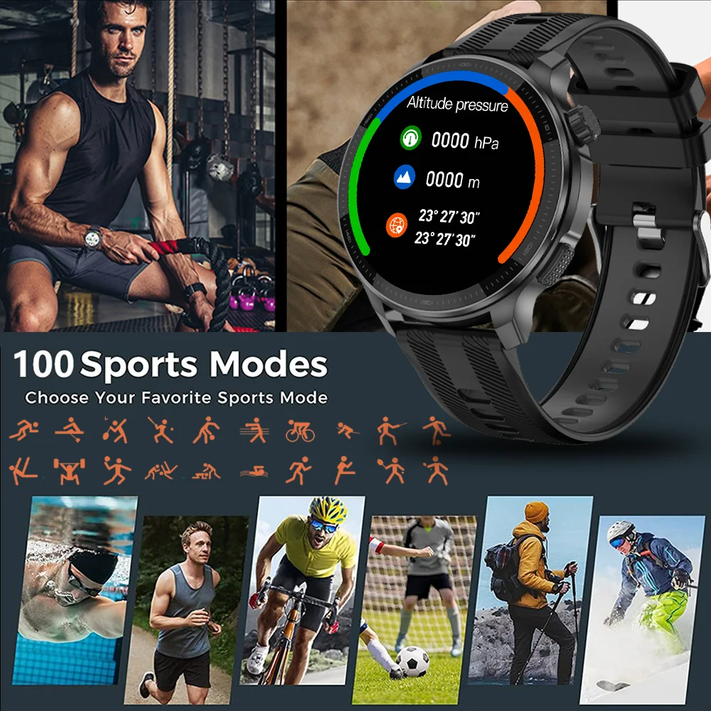 Nuovo T-Rex Accurate GPS Smartwatch Mappa offline incorporata Memoria da 4 GB 5ATM IP69K Nuoto Impermeabile Uomo Sport all'aria aperta Smart Watch