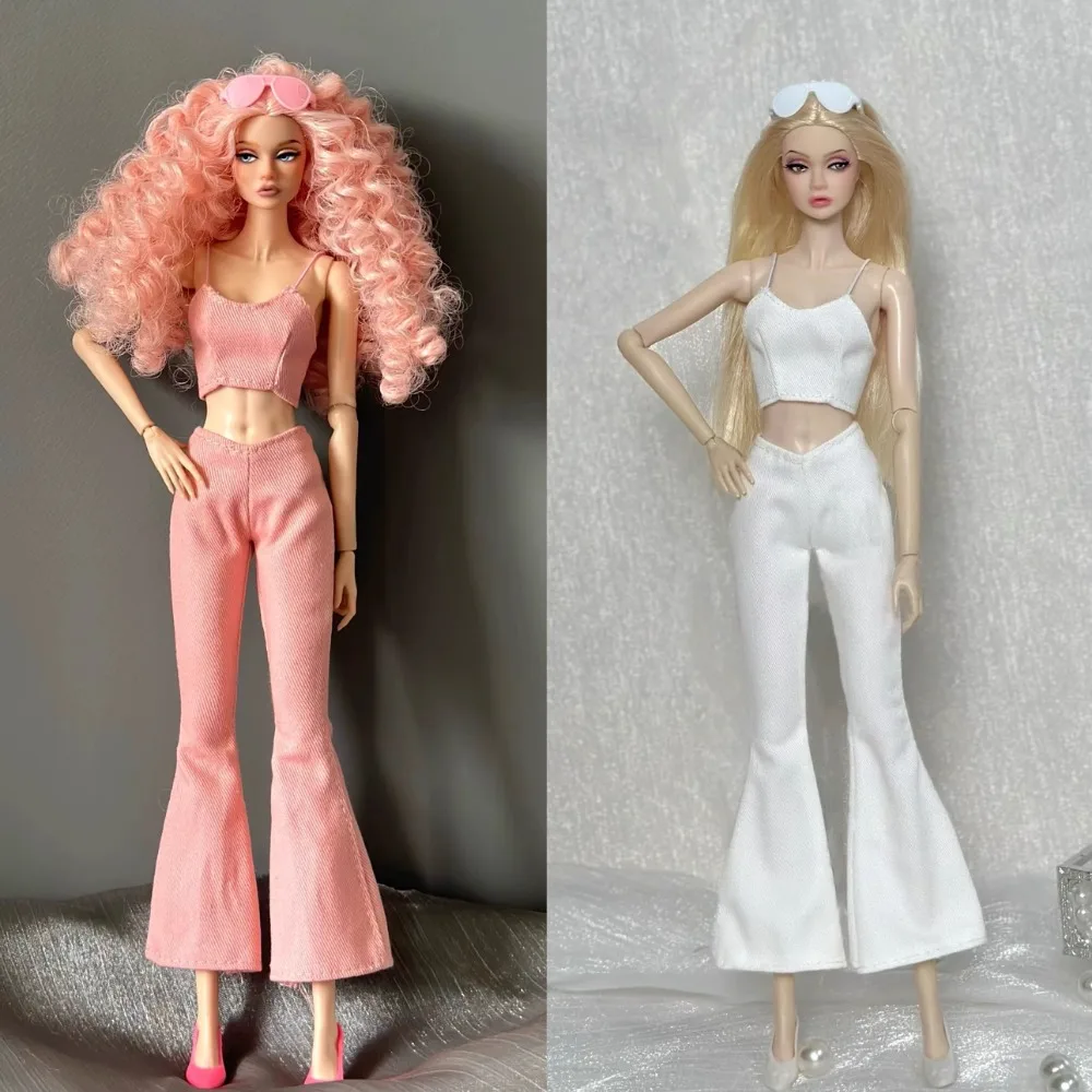 

Clothes set / top + long pant + shoes + sunglass / 30cm doll clothes accessories fashion outfit for 1/6 Xinyi FR ST BB Doll
