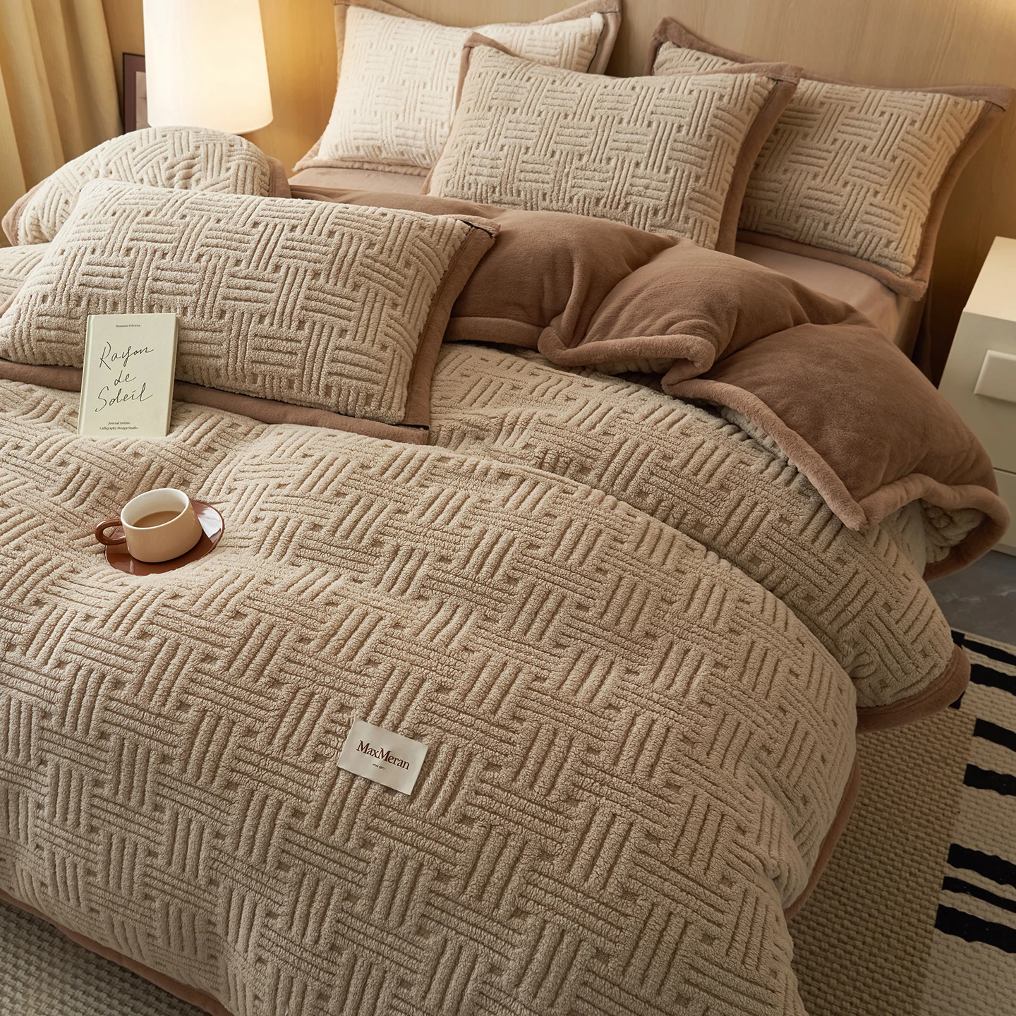 Luxury bedding set with duvet cover Winter duvet cover sets Warm quilt cover pillowcases 3 piece for king Queen double size bed