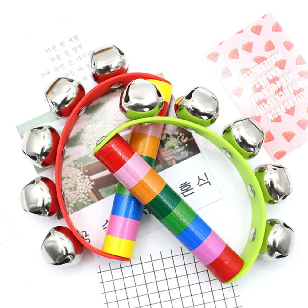 

4pcs H Kids Educational Toys Musical Toys Jingle Sleigh Smooth H Coated Wood Easy Grip Clear Sound Safe Eco Material