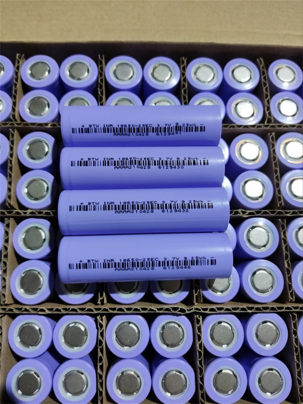 New 4pcs Grade A 18650 2500mAh 3.7V 5C  Lithium Battery for Ebike,Motorcycle,Tricycle,Battery Pack,Scooter,Electric Tools