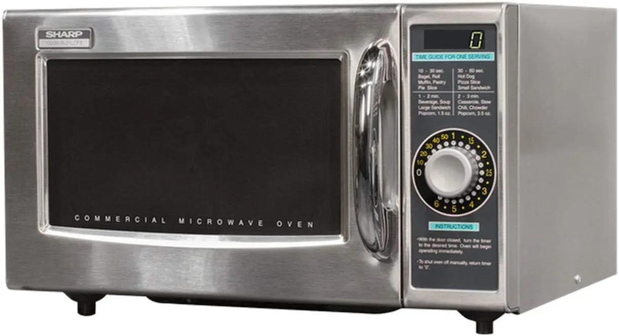 R-21  Medium-Duty Commercial Microwave Oven with Dial Timer, Stainless Steel, 1000-Watts, 120-Volts, One Size