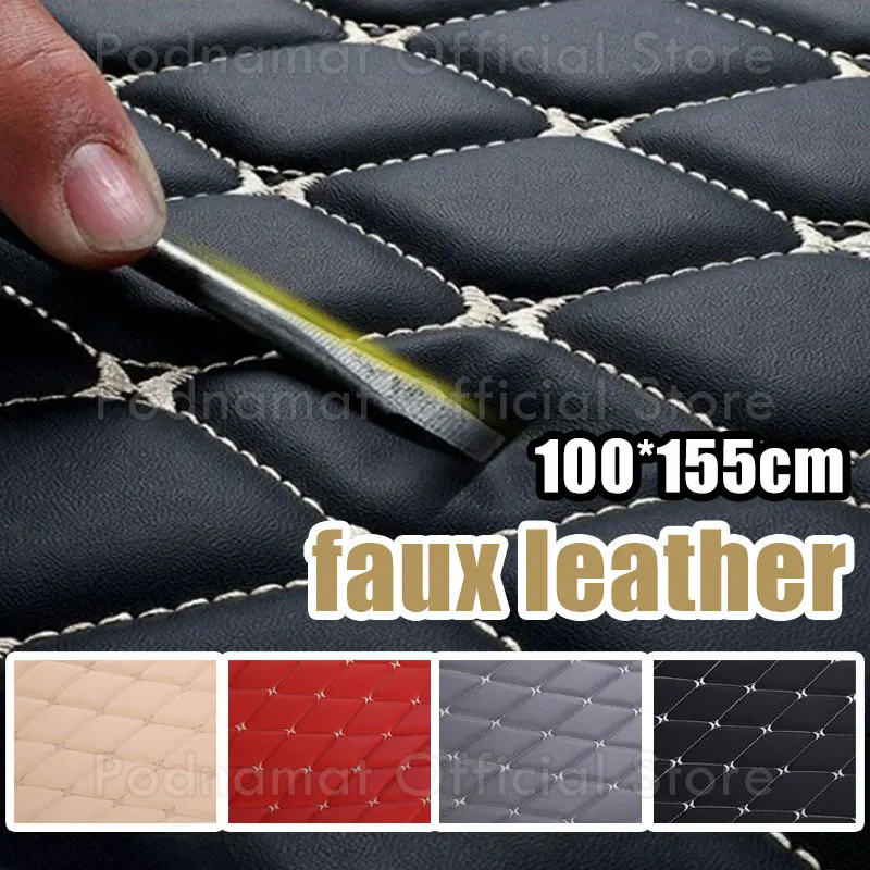 100cm Thick Faux Leather Fabric for Upholstery Furniture Car Interior Floor Background Wall Sliding Door Decor Synthetic Leather