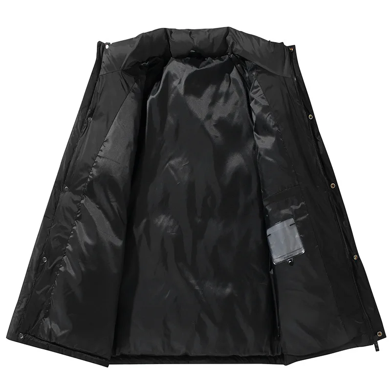 سترة رجالية جديدة لعام 2025 بياقة واقفة، معطف كوري بقصة ضيقة ومتعدد الاستخدامات من ريش البط الأبيض #5