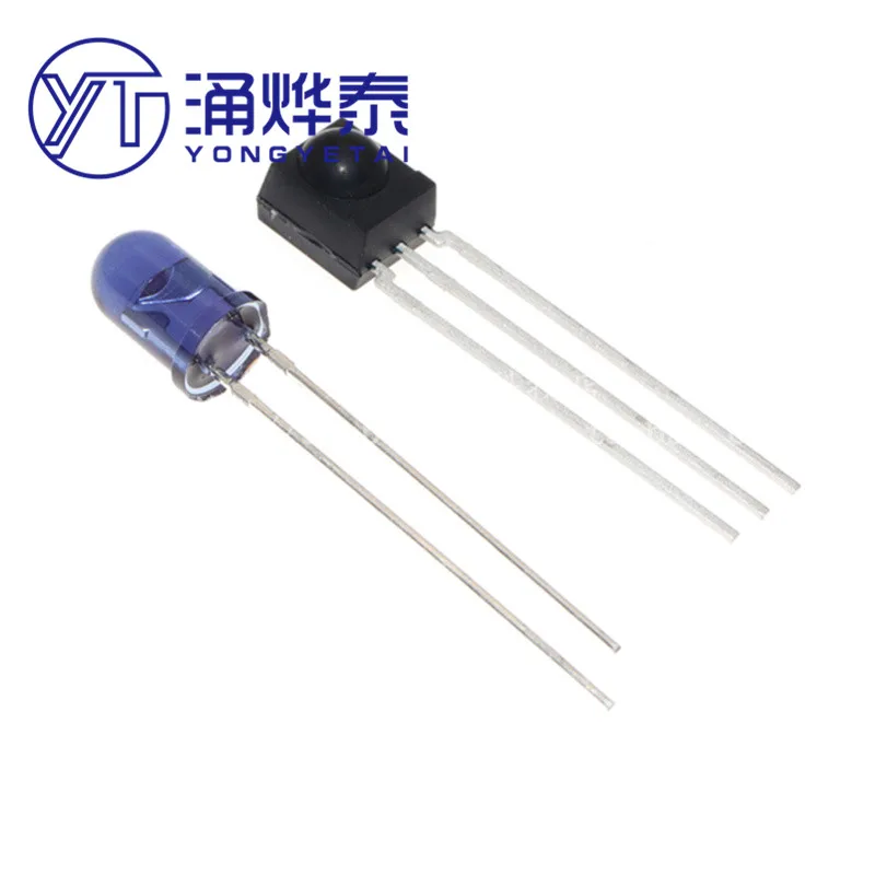 YYT 10PCS=5set TSAL6200 HS0038B infrared receiver tube transmitter tube integrated infrared receiver head 940nm