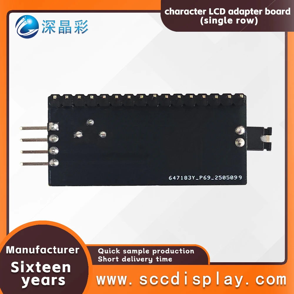 Affordable wholesale LCD 1602 screen adapter board PCF8574T single row 16 pin IIC/I2C interface contrast adjustable