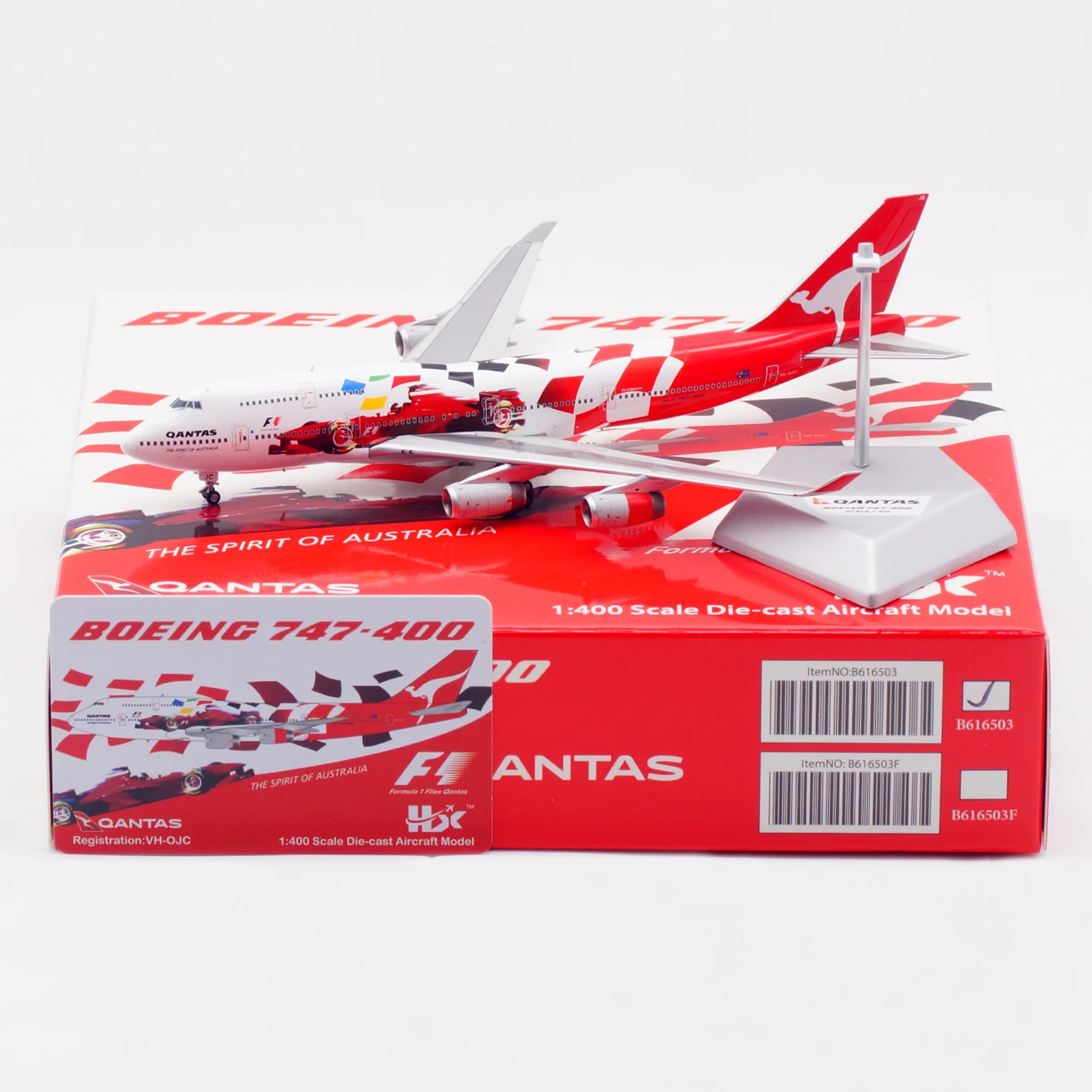 B616503 سبيكة تحصيل طائرة هدية HX نموذج 1:400 Qantas الخطوط الجوية بوينغ B747-400 دييكاست نموذج طائرة VH-OJC مع حامل