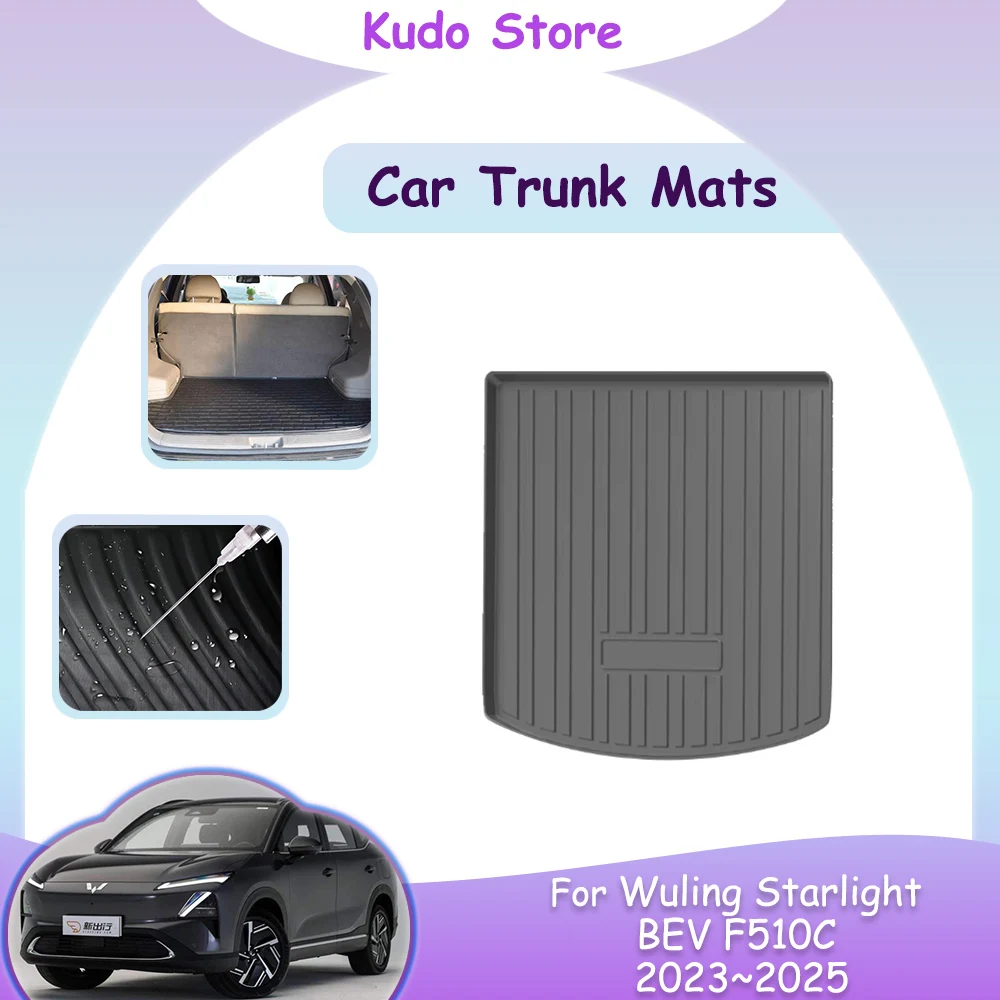 

Custom Car Trunk Mats For Wuling Starlight BEV F510C 2023~2025 2024 Storage Carpets Waterproof Pads Luggage Cushion Accessories.