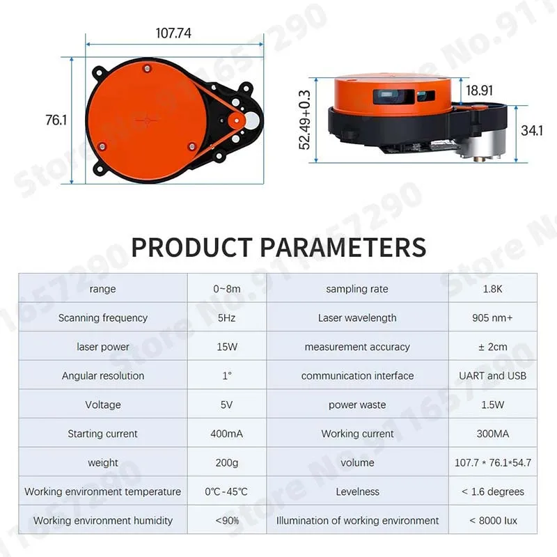 Oryginalne Roborock S55 S6 S5 Max S6MaxV S45 Max S7 czujnik odległości laserowe części zamienne odkurzacz automatyczny akcesoria LDS