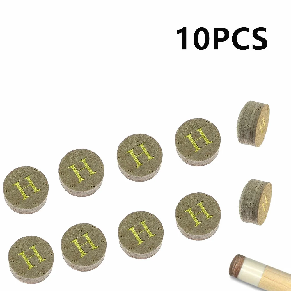 10PCS 10/11/13mm Billiard Pool Cue Tips H Hardness Billiard Snooker Cue Stick Tip Billiard Cue Accessories