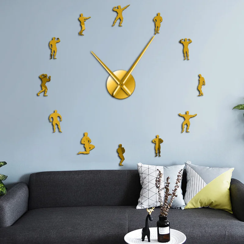 Reloj de pared acrílico sin marco para el hogar, personalizada para reloj pegatina de sala de estar, borde de reloj, elementos de Fitness