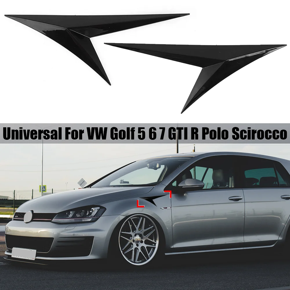 For Volkswagen VW MK5 MK6 MK7 Golf 5 6 7 GTI R Polo Scirocco TT Car Side Fender Air Vents Intake Decoration Trim Car Styling