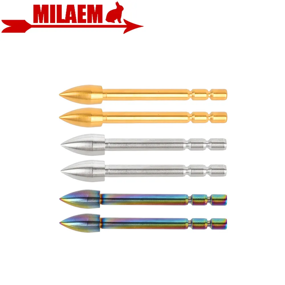 

6pcs 120Grains Tungsten Steel Arrowhead for ID3.2mm Arrow Shaft for Competition Archery Target Hunting Shooting Arrow Point