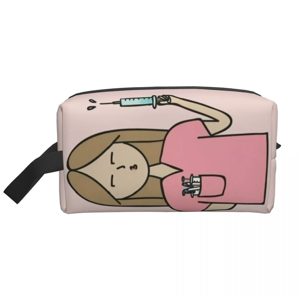 Enfermera En Apuros Doctor Nurse Medical Health Toiletry Bag Women Cosmetic Makeup Organizer Ladies Beauty Storage Dopp Kit Case