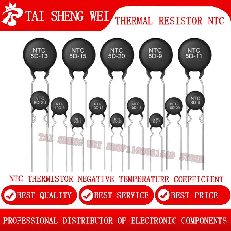 10Pcs Ntc Thermisto… - image