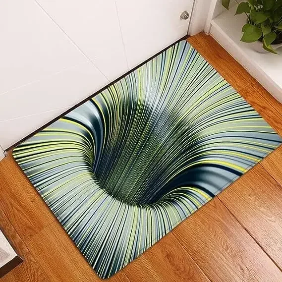 3D Vortex Illusion Entrance Doormat Home Decor Carpet for Living Room Kitchen Hallway Balcony Rugs Bathroom Anti-slip Floor Mat