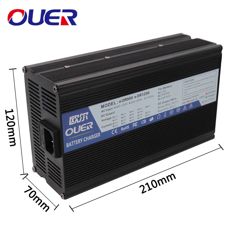 84V 10A Lithium Battery Charger, Suitable For 72V 74V 20S Lithium Battery Fast Charger