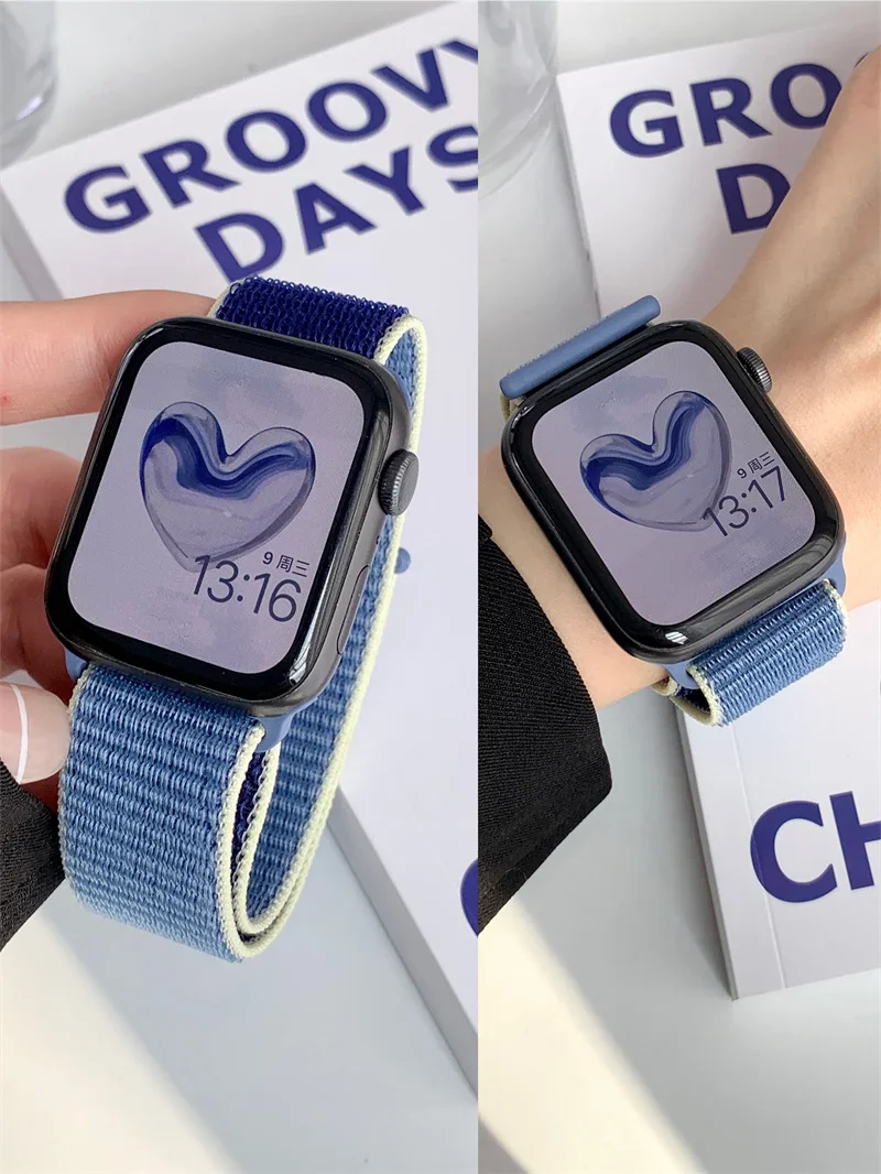 2026 Nylon Loop for Apple Watch Band 49mm 46mm 40mm 44mm 41mm 45mm 42mm Bracelet IWatch 12/11/10/9/8/7/6/5/4/SE/Ultra 4/3 Strap