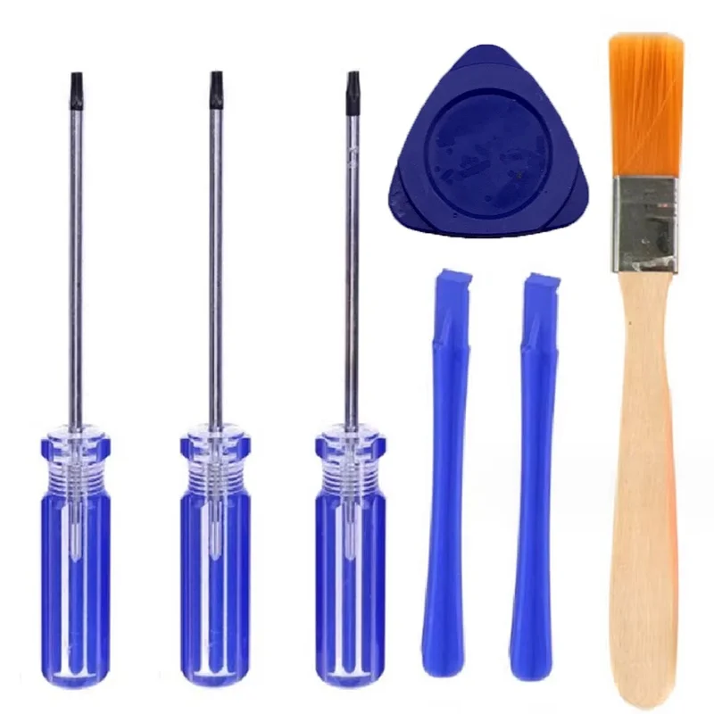 7-teiliges professionelles Reparaturwerkzeug-Set Torx T6 T8 T10 Sicherheitsschraubendreher-Set für Spielkonsolen-Controller für PS5 PS4 PS3 Xbox One 360