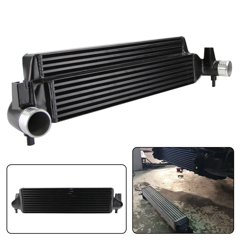 Refroidisseur intermédiaire noir pour barre et plaque EVO1 de compétition, compatible avec Audi S1 2.0L TFSI 2014 – 2018