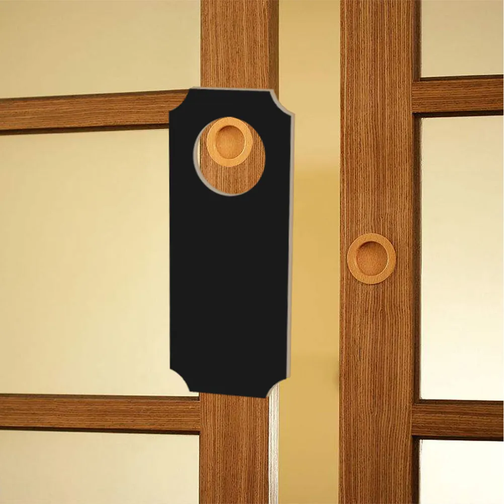 

6Pcs Mini Wooden Blackboard Door Knob Hanger Tags Double-Sided Chalkboard Signs for Bedroom Kitchen Cabinet Label Message Boards