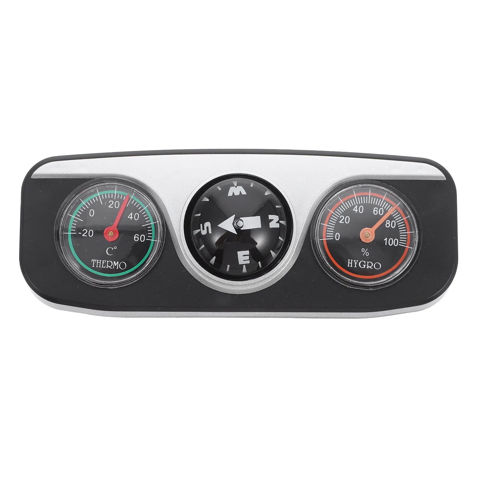

3 in 1 Car Guide Ball Thermometer ABS Dash Compass Hygrometer Navigation Direction Travel Companion Car Interior Accessories