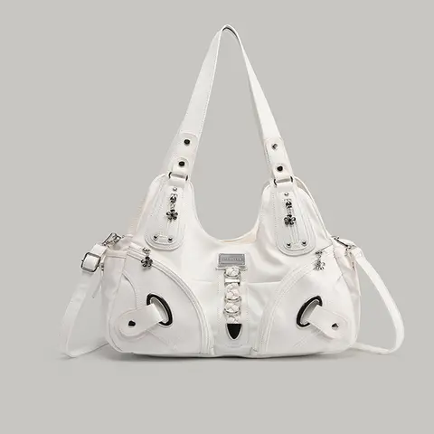 Borsa da donna di grande capacità con sottocultura retrò Borsa a tracolla morbida di lusso da donna alla moda Borse estetiche Harajuku