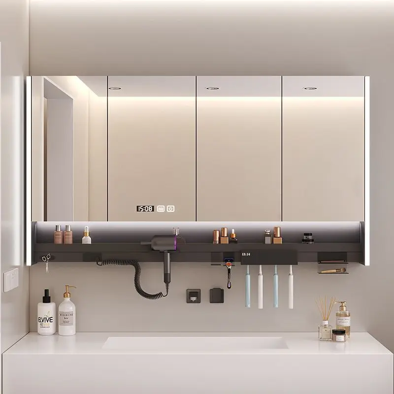 Wall-mounted smart bathroom mirror cabinet multi-functional, wall-mounted integrated bathroom cabinet