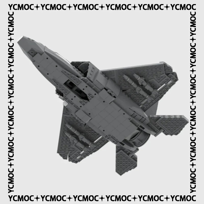 Moc Building Blocks Military Model Stealth Fighter Aircraft F-33 Technical Bricks DIY Assembly Famous Toys For Kids Holiday Gift