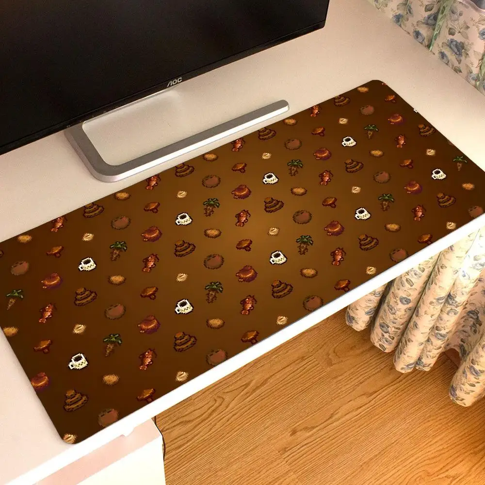 لوحة ماوس Farmer S-STARDEW VALLEY Tapetes de Mesa Teclado، Borracha Kawai، Tapete de Mesa Antiderrapante، XXL90x40cm