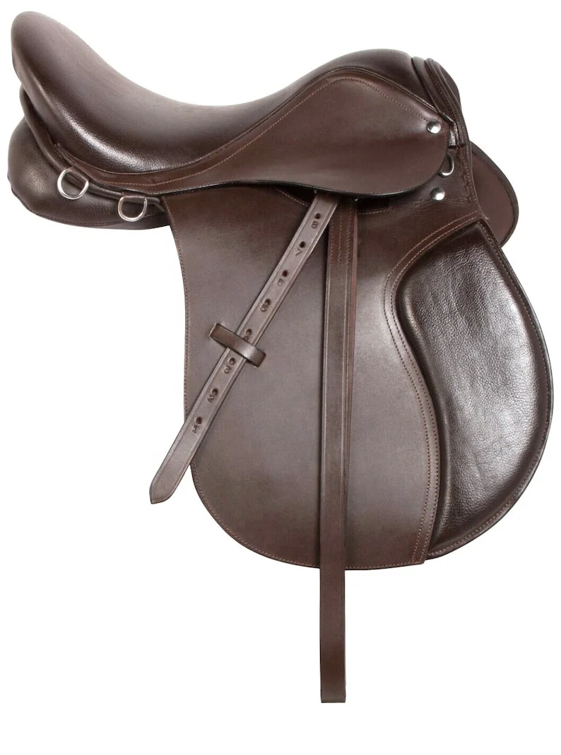 سرج جلدي عالي الجودة ناعم ومتين لجميع الأغراض لركوب الخيل، منتج أداء مستقر، أساسي للفروسية