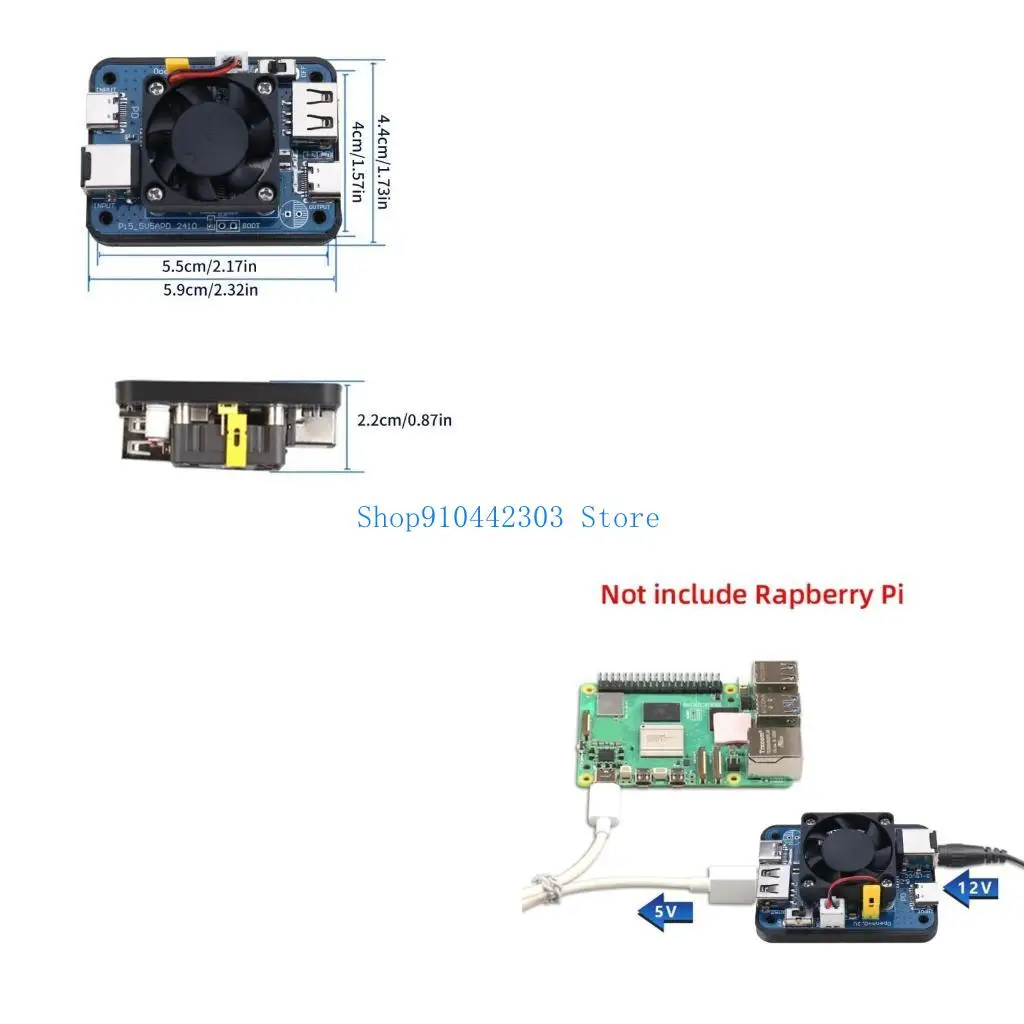

L4MD для модуля питания RPi 5 5V5A 27W PD, индуцированный USB, два входа, широкое напряжение, два выхода
