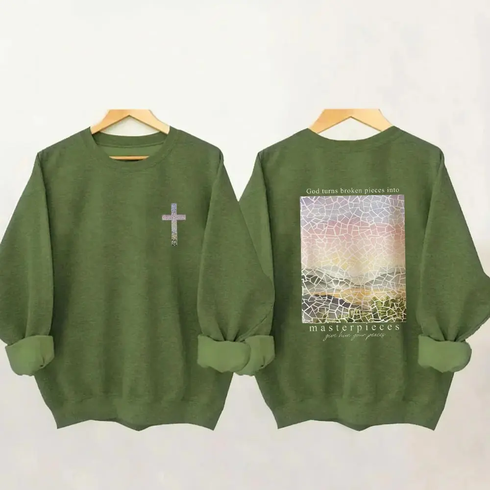 Rheaclots Masterpieces Christian Printed Long Sleeves Sweatshirt