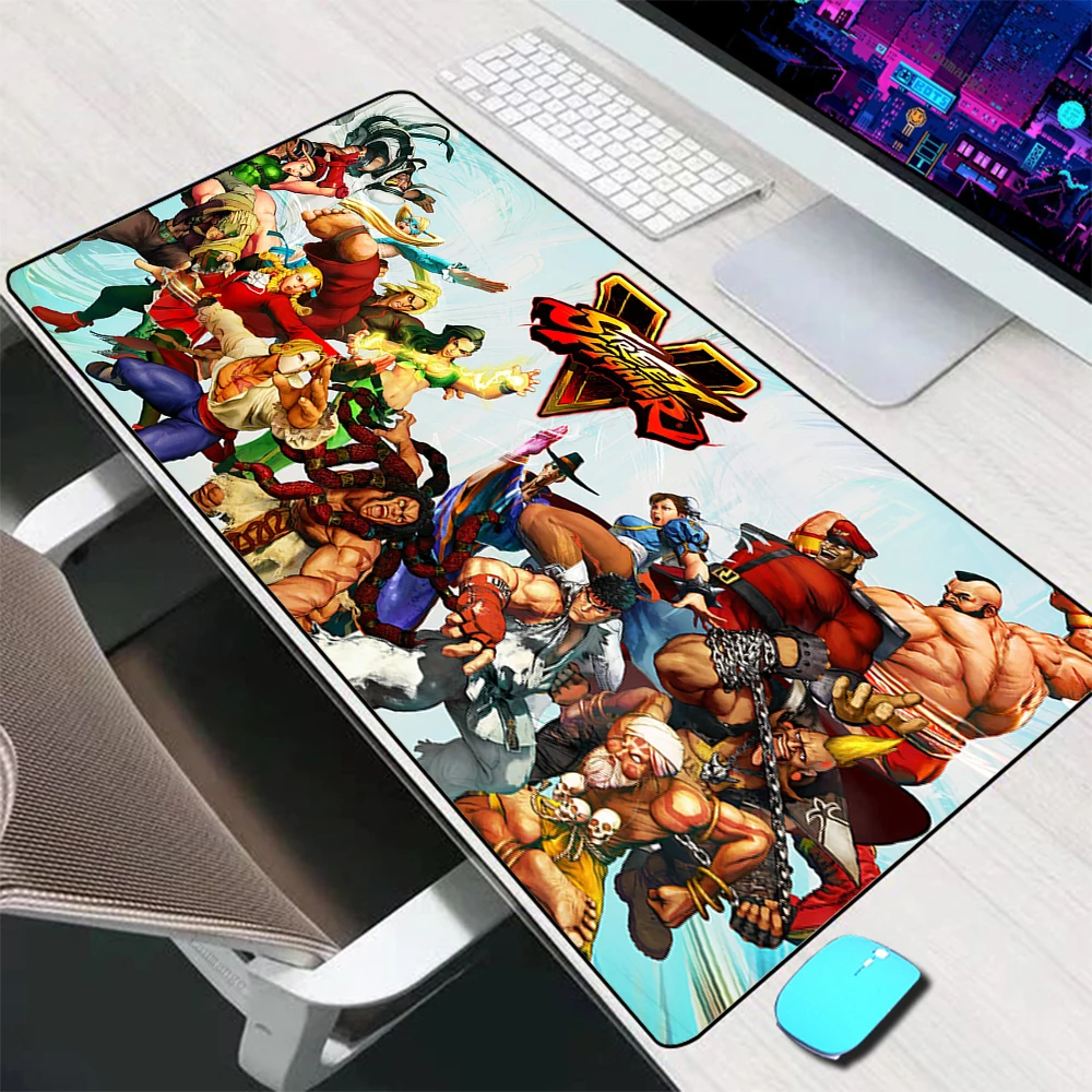 Street fighter mouse pad grande acessórios de jogos tapete do mouse teclado mesa almofada xxl computador mousepad computador portátil gamer mausepad