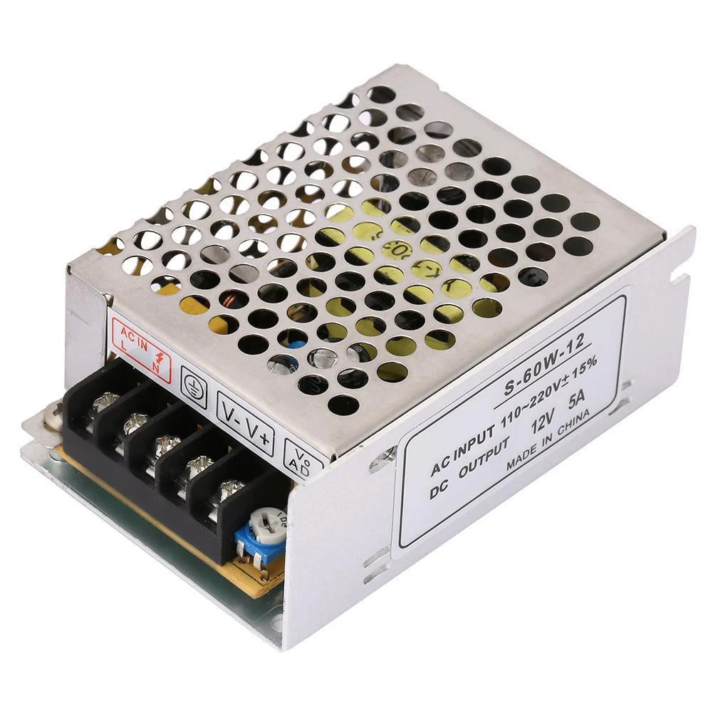 12V 5A Switching Power Supply 60W Power Supply Transformer Switch 220 AC To 12V DC for LED Strip Light