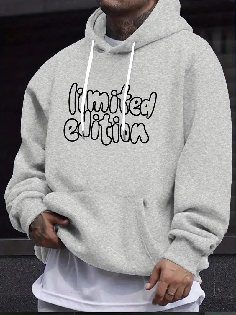 A limited edition men's hooded sweatshirt with a casual and fashionable street style for the autumn of 2025