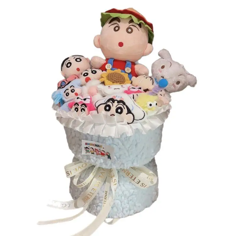Crayon Shinchan Cartoon Figure Bouquet Exquisite Creative Surprise Gift for Birthday Valentine Girlfriend and Close Friend