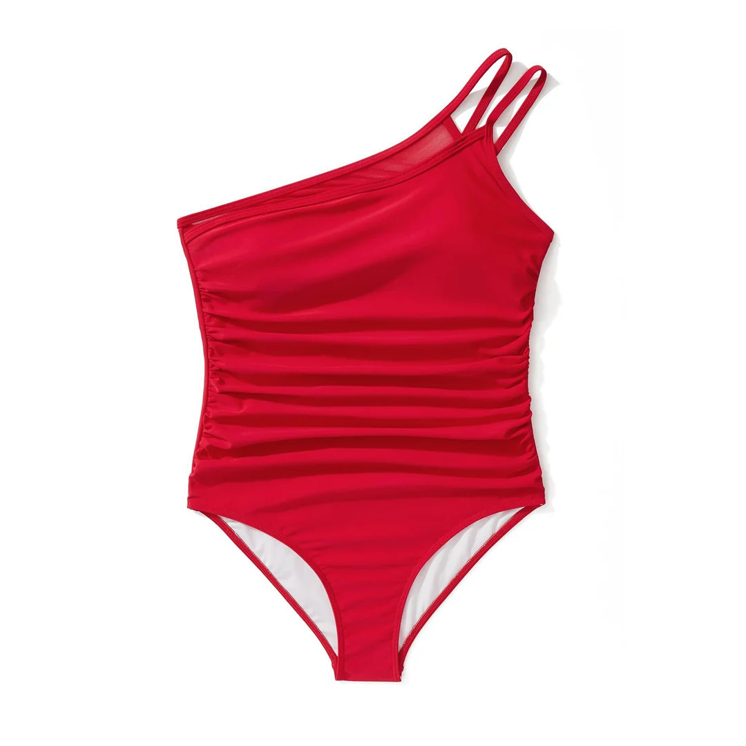 S - XXL Sexy One-Shoulder-Badeanzug mit hohem Beinausschnitt, einteiliger Badeanzug für Damen, gestreifter Monokini-Badeanzug, Badebekleidung, Badeanzug V7096 – Detail 14