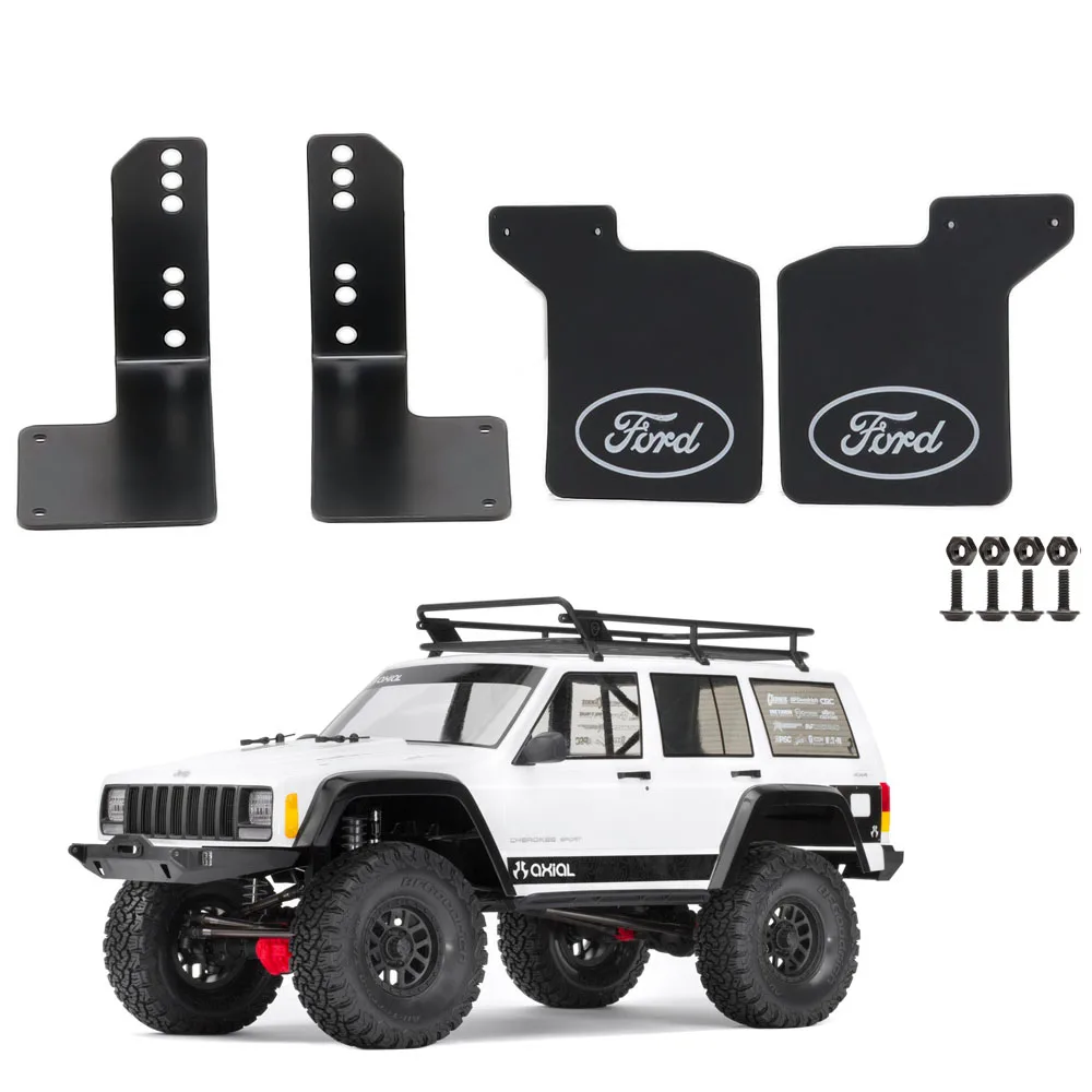 Guardabarros trasero de goma para coche teledirigido, soporte de aleación, guardabarros para coche teledirigido 1/10 Traxxas TRX4 AXIAL SCX10 90046 90047 KM2