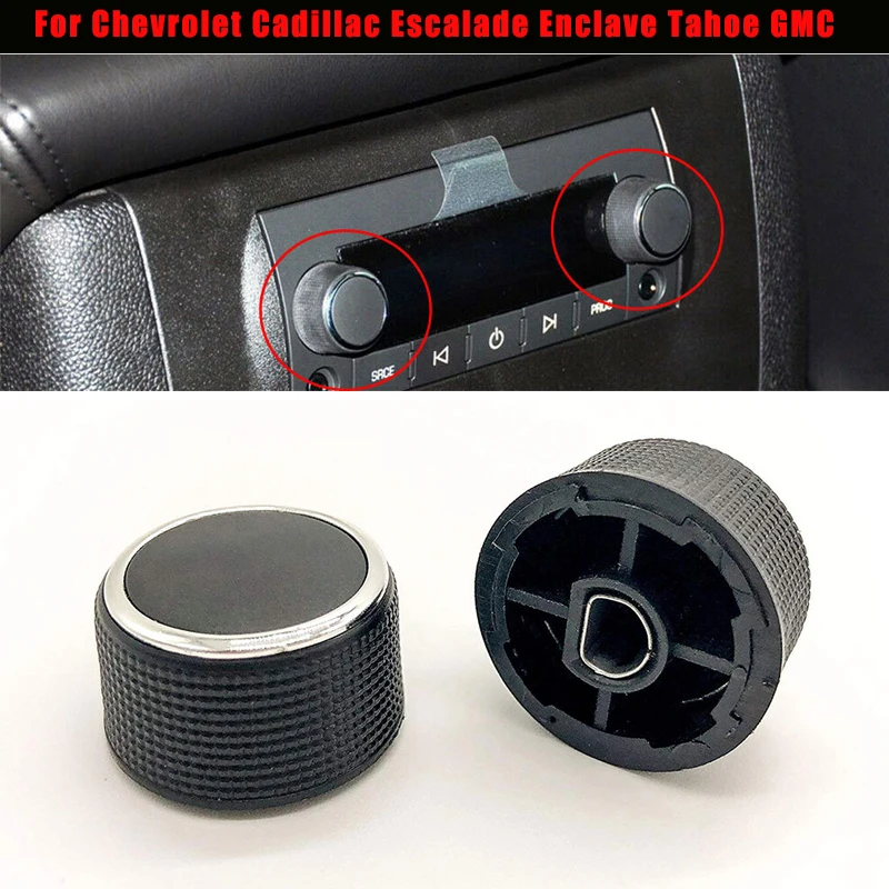 Car Air Condition Button Trim For Chevrolet Cadillac Escalade Enclave Tahoe GMC 2007-2013 Rear Control Knob Audio Radio