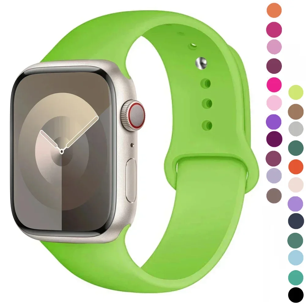 Pasek do zegarka Apple Watch Ultra 2 49 mm 44 mm 45 mm 40 mm 41 mm 42-38 mm Silikonowa bransoletka iwatch serii 8 7 6 5 4 3 SE 9