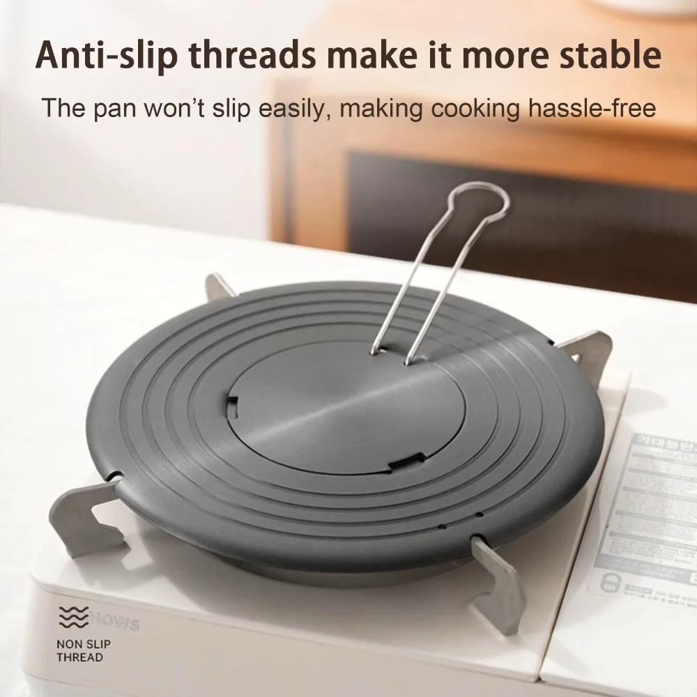Aluminum Alloy Gas Cooker Heat Conducting Plate 7.08 To 11.8 Inches Removable Handle Gas Cooker Heat Tray Multifunctional